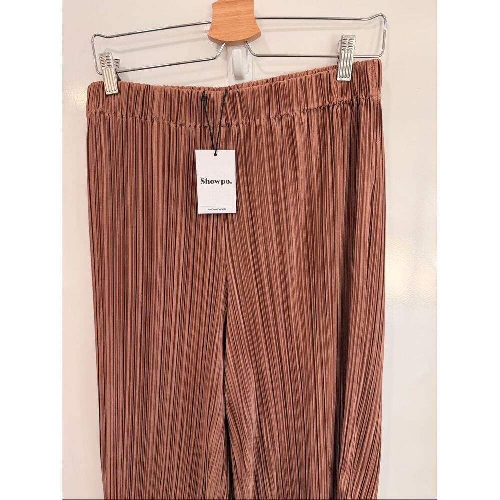NWT‎ Showpo Aluna Plisse 2 Piece Set US 10 Brown - Picture 8 of 11